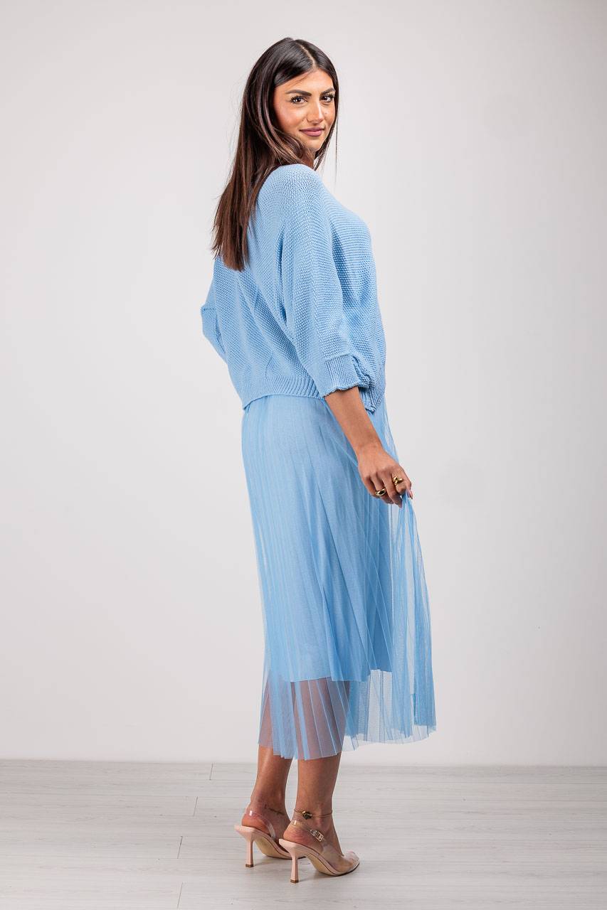 ARDESIA ABITO TURCHESE TULLE