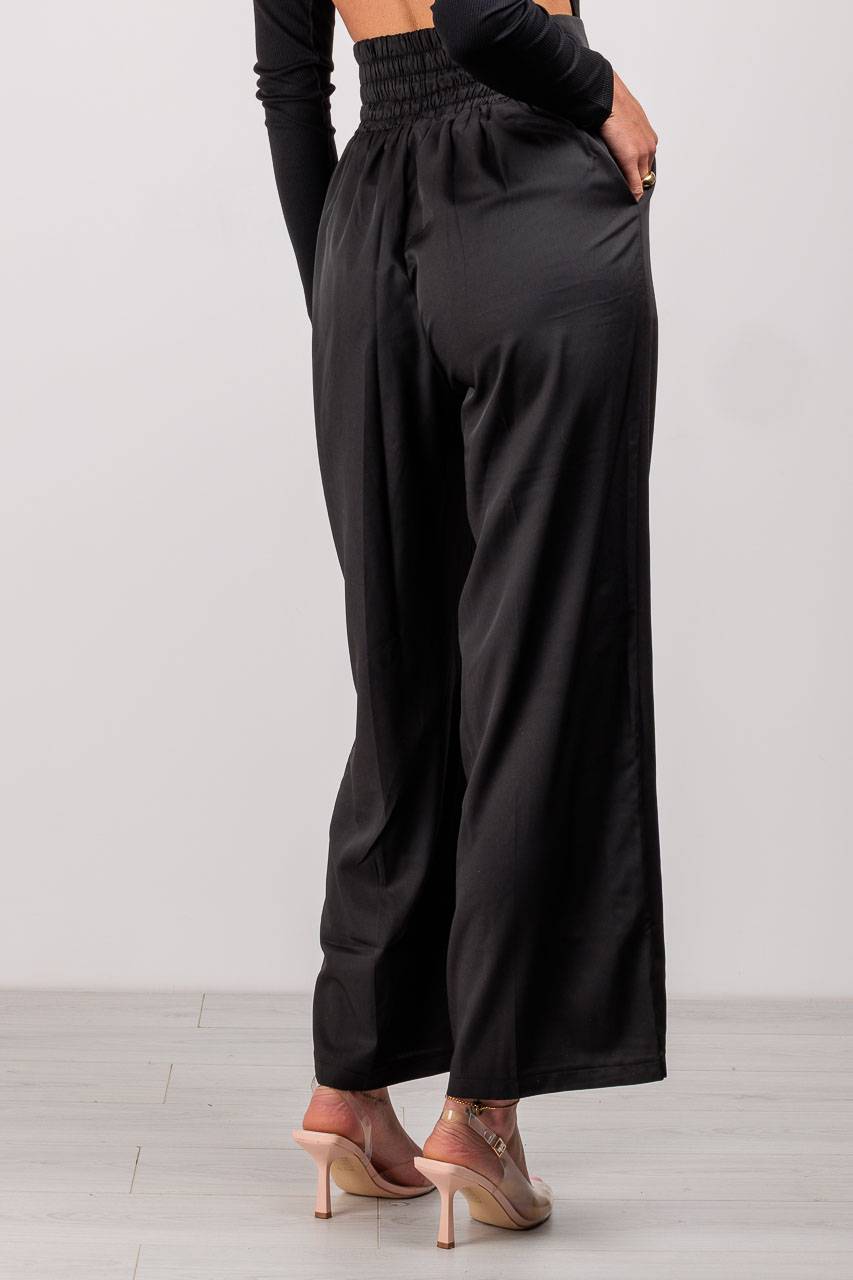 ARDESIA PANTALONE NERO PALAZZO