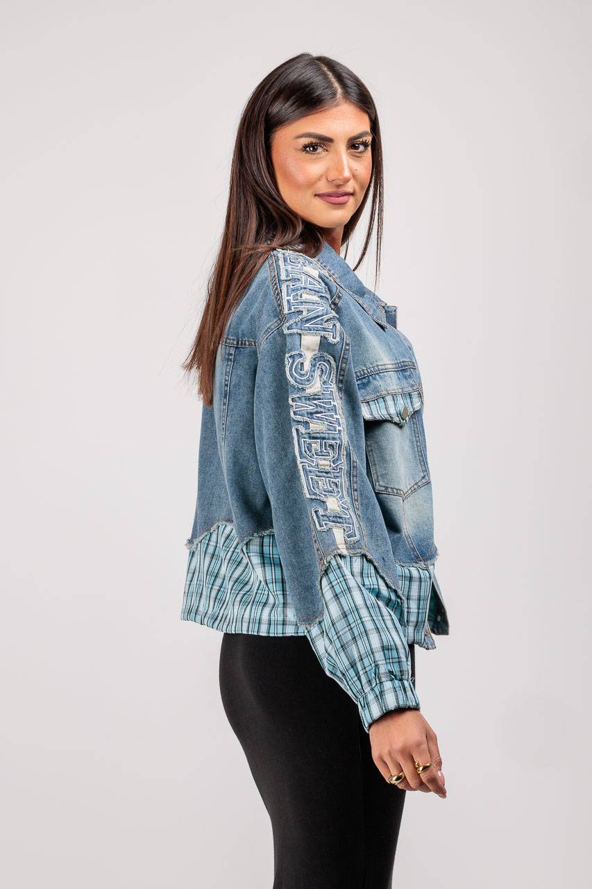 ARDESIA GIUBBOTTO DI JEANS CON COLLETTO