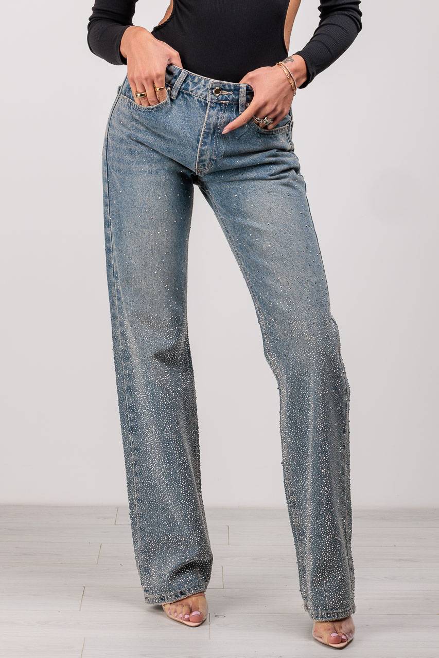 ARDESIA JEANS BRILLANTINI PALAZZO