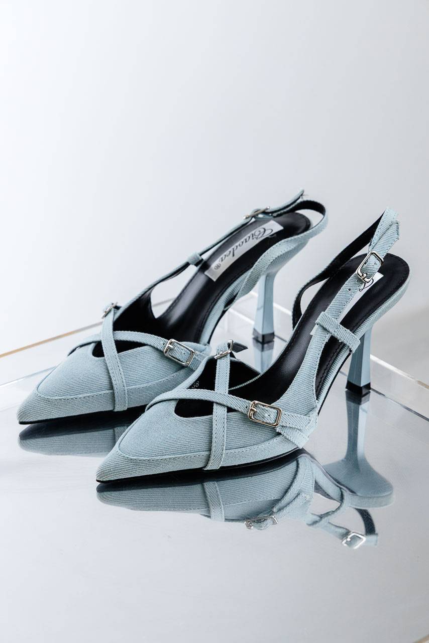 ARDESIA SLINGBACK IN DENIM CHIARO