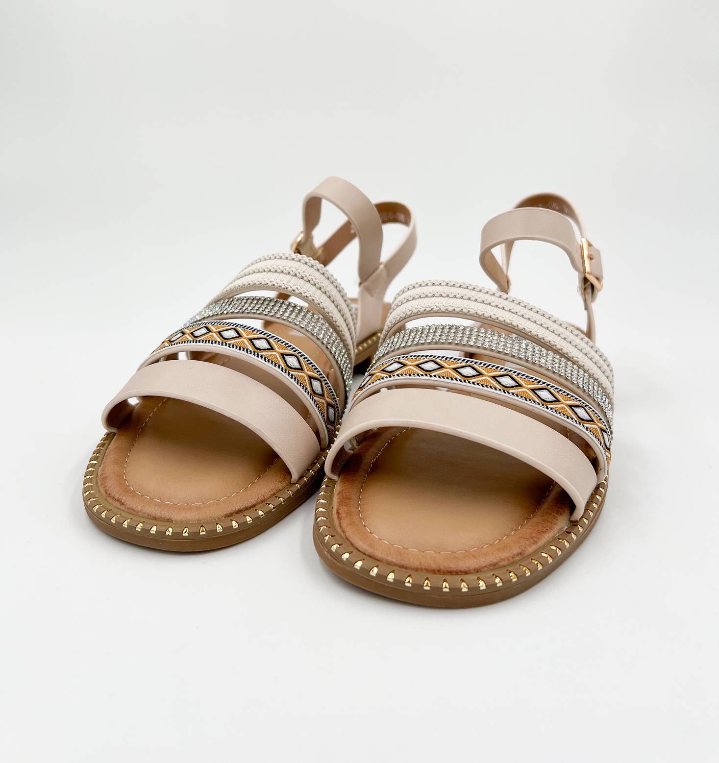 ARDESIA SANDALO BEIGE CON CINTURINO REGOLABILE ALLA CAVIGLIA