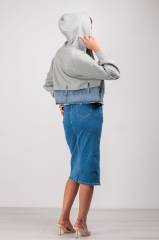 ARDESIA FELPA CON DENIM ARDESIA FELPA CON DENIM