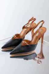 ARDESIA SLINGBACK NERE E CUOIO ARDESIA SLINGBACK NERE E CUOIO