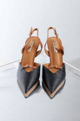 ARDESIA SLINGBACK NERE E CUOIO ARDESIA SLINGBACK NERE E CUOIO